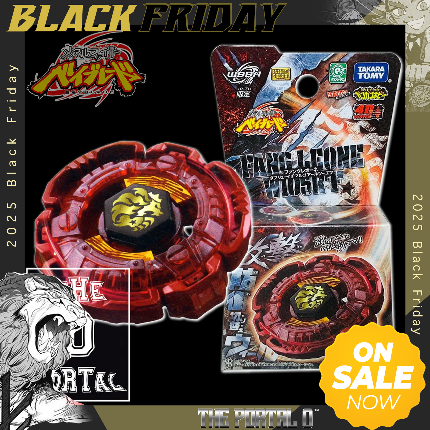 BF TAKARA TOMY Beyblade Fang Leone W105R2F Rare Red Burning Claw WBBA Metal Fusion