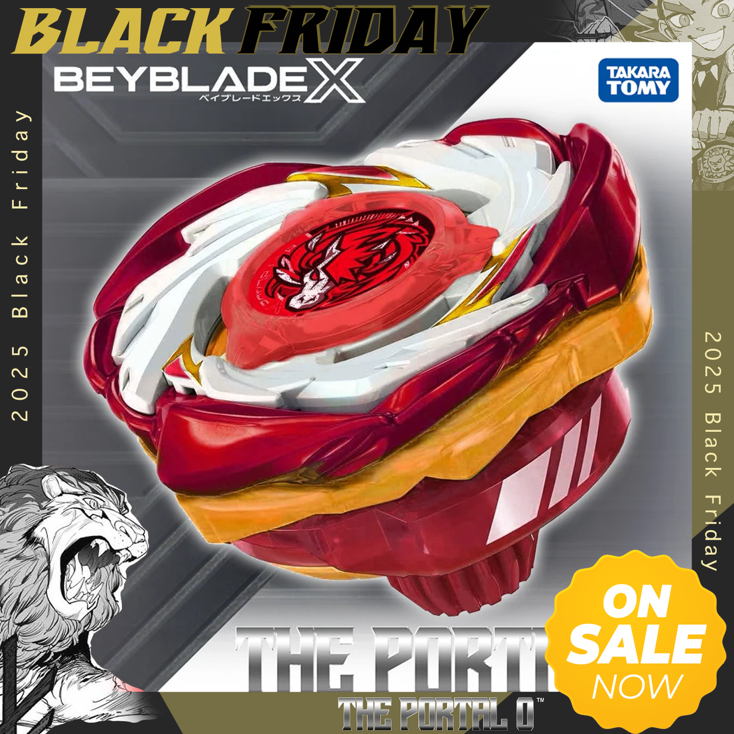 BF Takara Tomy Beyblade X CX-00 Starter Pegasus Blast ATr Ver. Metal Red