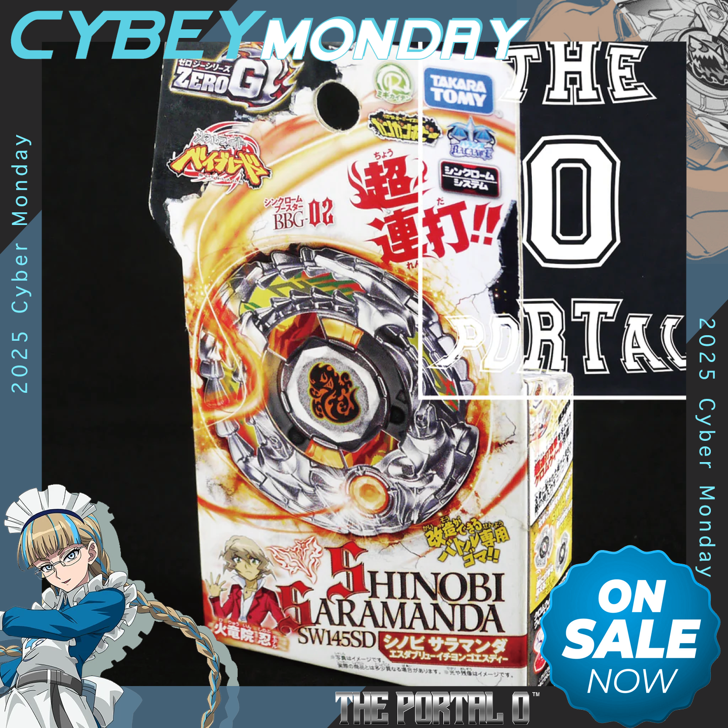 BF TAKARA TOMY Beyblade Zero-G BBG-02 Shinobi Saramanda SW145SD B2412