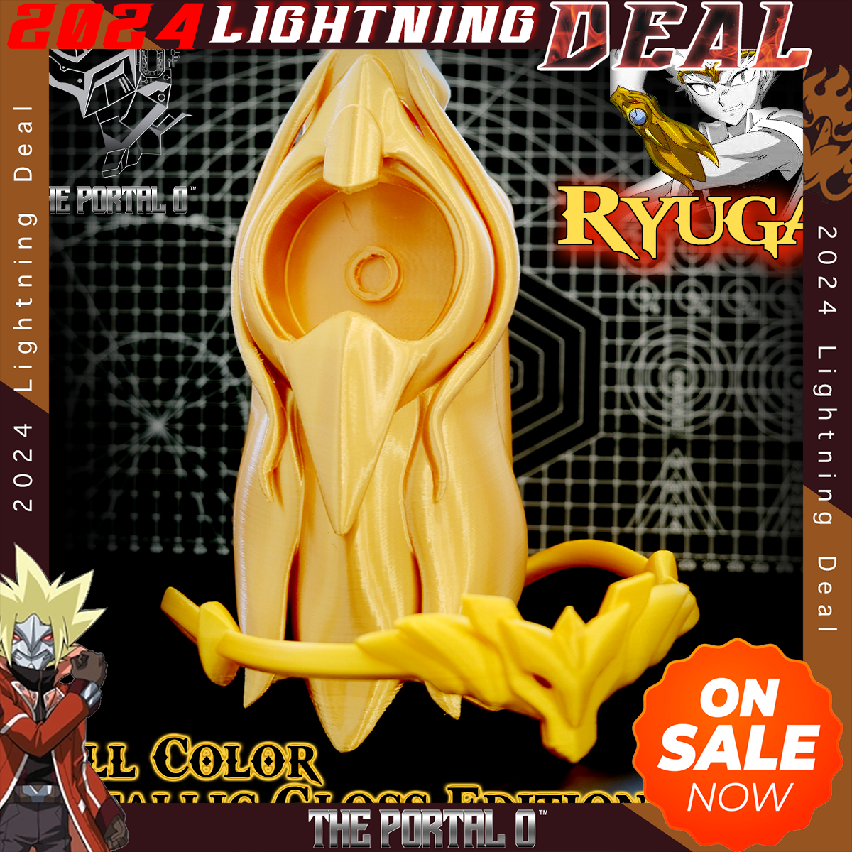 Lightning DEAL! Metallic Full Color Ryuga Legendary Crown + Gauntlet Collection