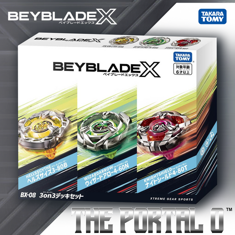 Takara Tomy Beyblade X BX-08 3 on 3 Deck Set