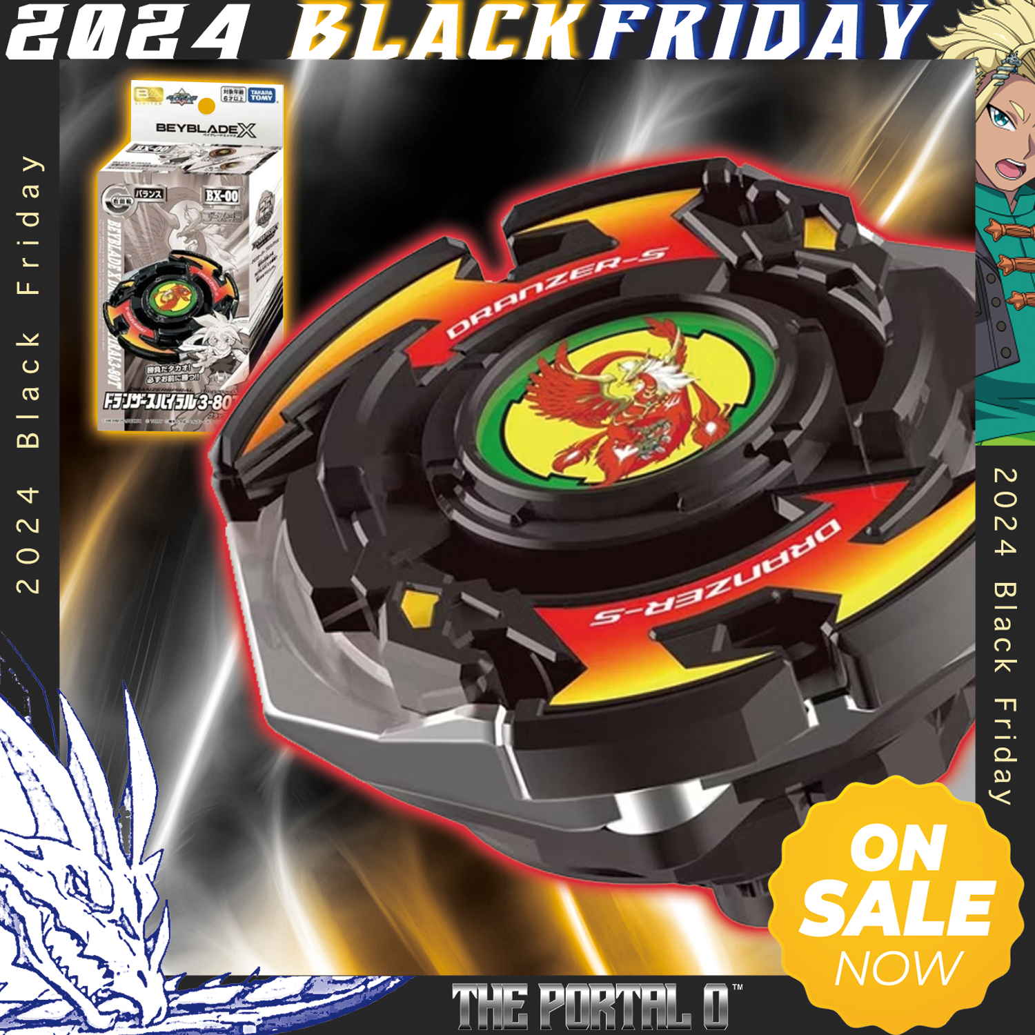 Lightning DEAL Beyblade X BX 00 Black Dranzer Spiral 3 80T Limited ThePortal0 Beyradise