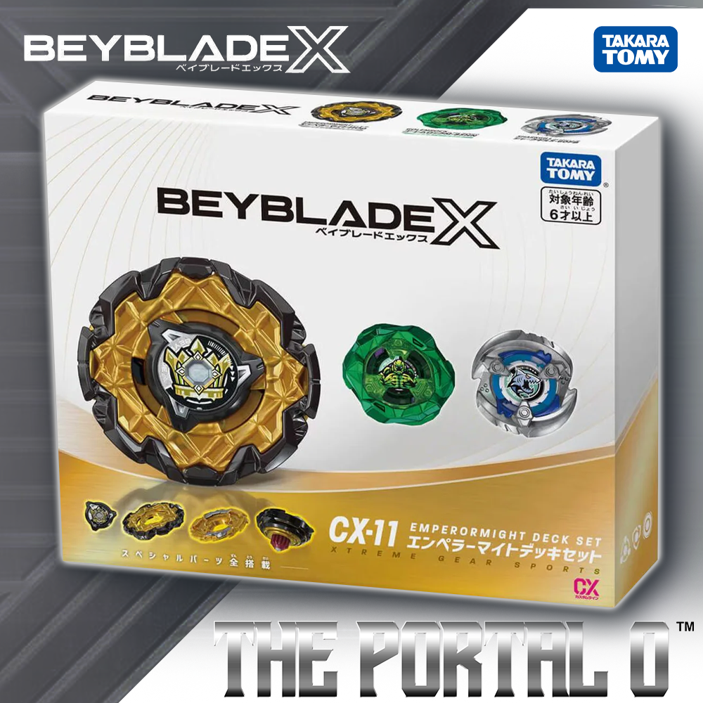 Takara Tomy Beyblade X CX-11 Emperor Might Deck Set