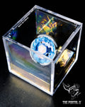 Beyblade Metal Fusion Gold-Silver Emblem Display Case Collection