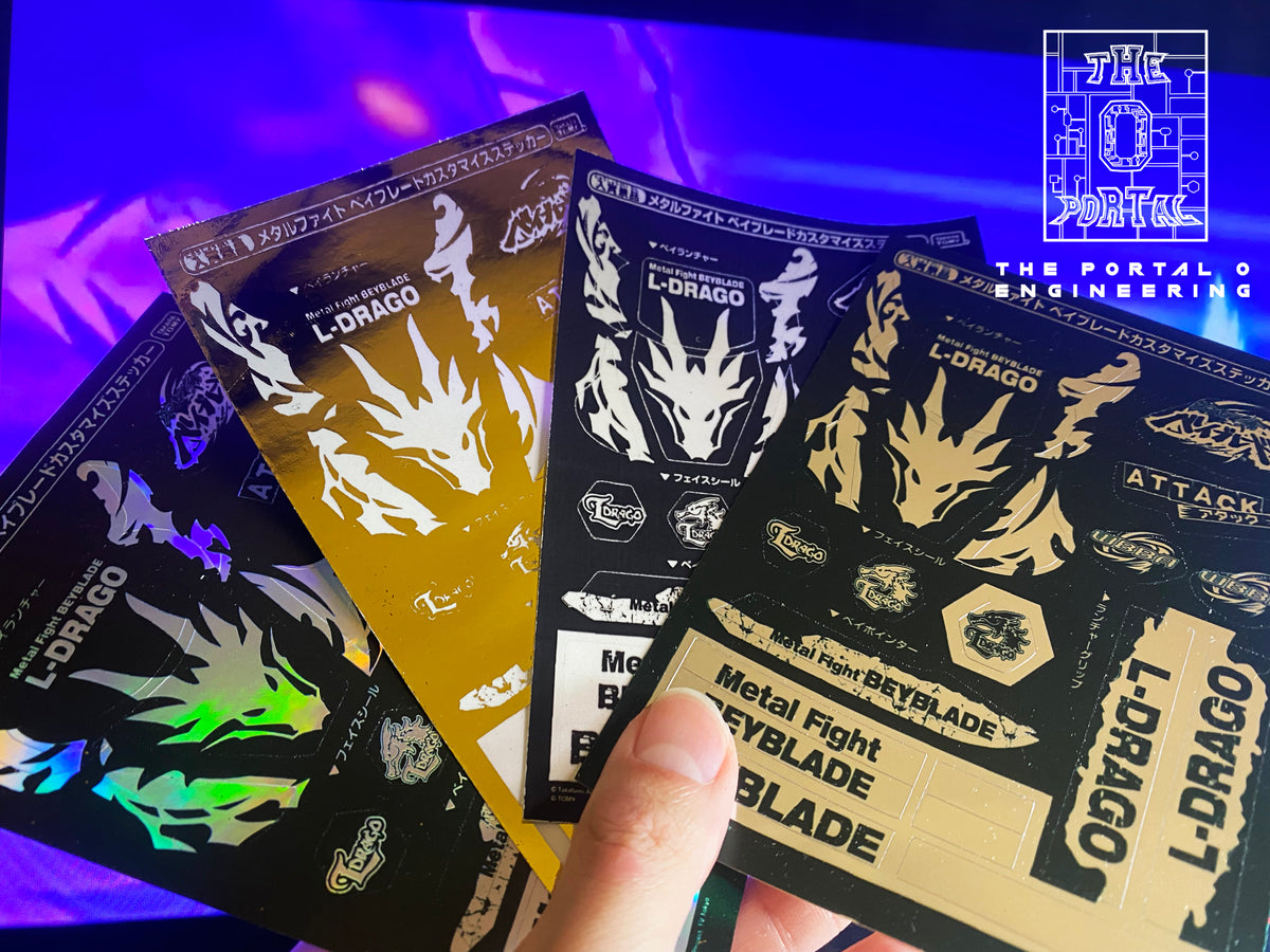 Custom L-DRAGO Metal Fusion Launcher / Grip Sticker Sheet
