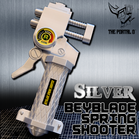 Silver Limited Bakuten Shoot GIANT Beyblade Spring Shooter X Edition