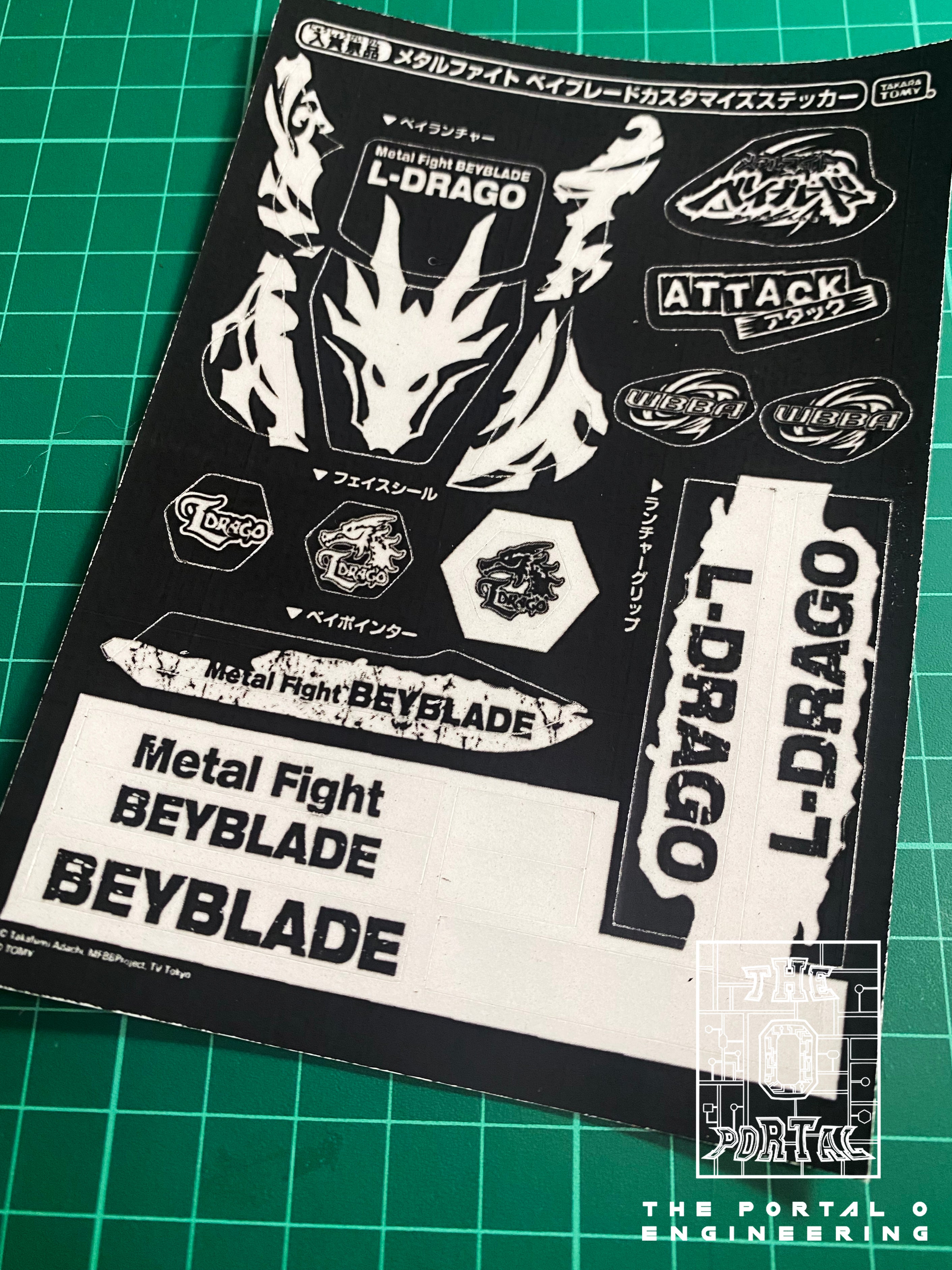 Custom L-DRAGO Metal Fusion Launcher / Grip Sticker Sheet