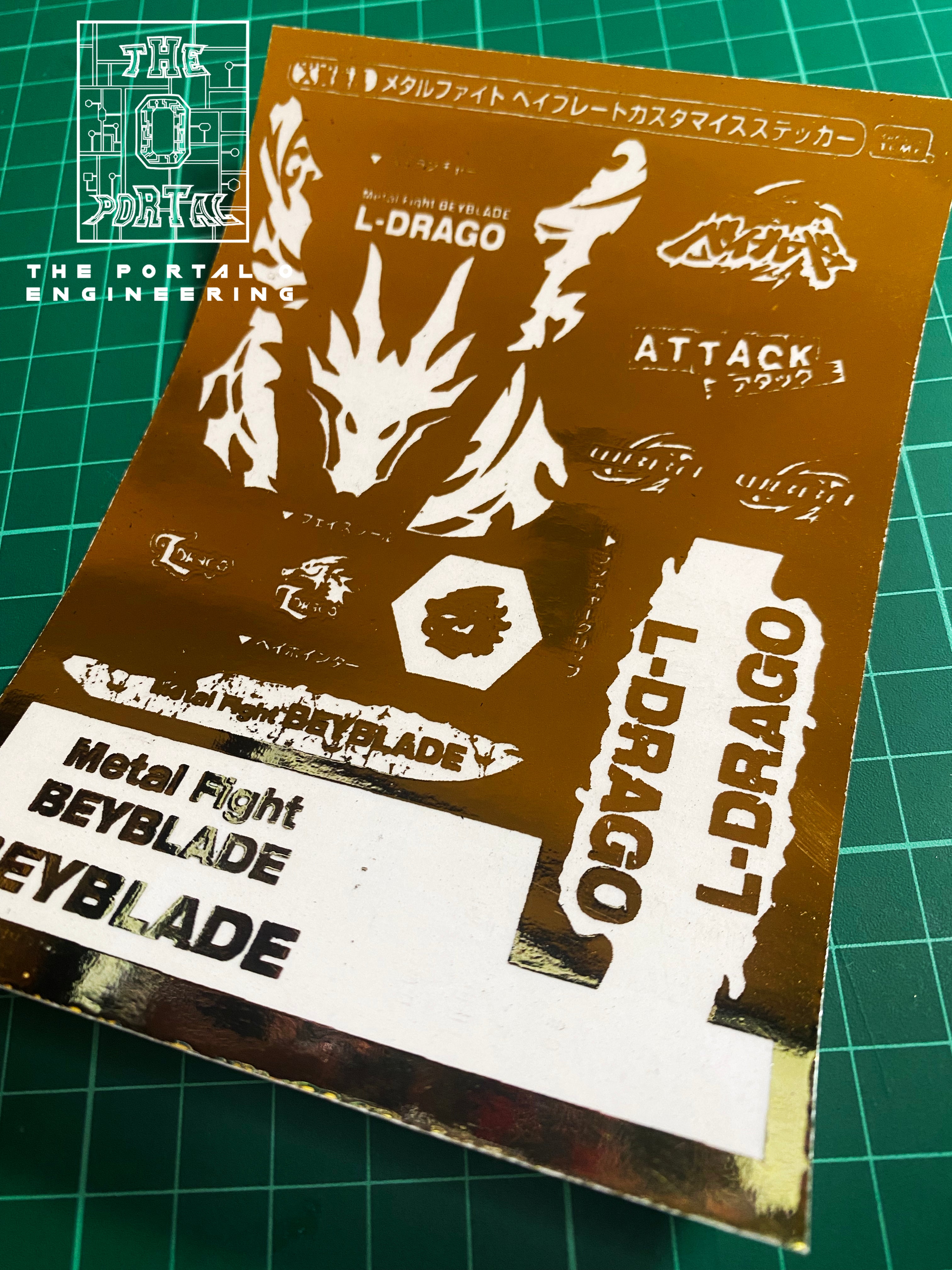 Custom L-DRAGO Metal Fusion Launcher / Grip Sticker Sheet