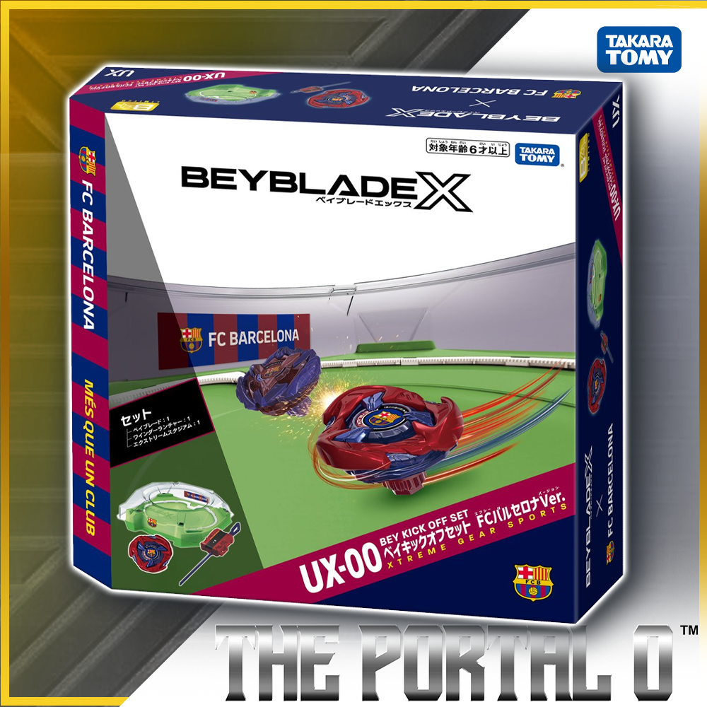 Jan-15-2025 PRE ORDER Takara Tomy Beyblade X BX-00 Bey Kick-Off Set FC Barcelona