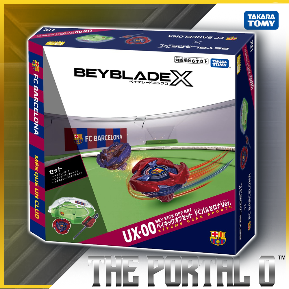 Takara Tomy Beyblade X BX-00 Bey Kick-Off Set FC Barcelona