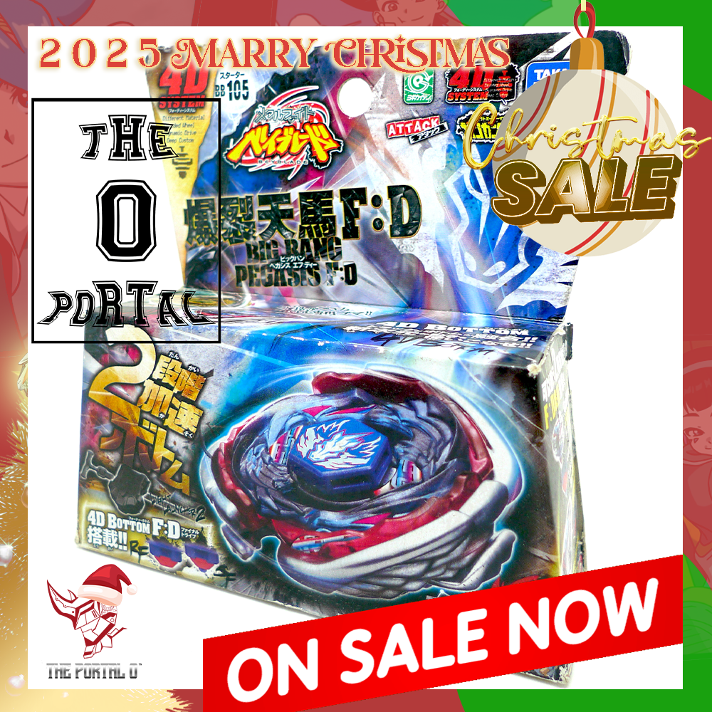2025 Xmas SALE Metal Fusion TAKARA TOMY Beyblade BB105 Big Bang Pegasis F:D Starter