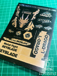 Custom L-DRAGO Metal Fusion Launcher / Grip Sticker Sheet