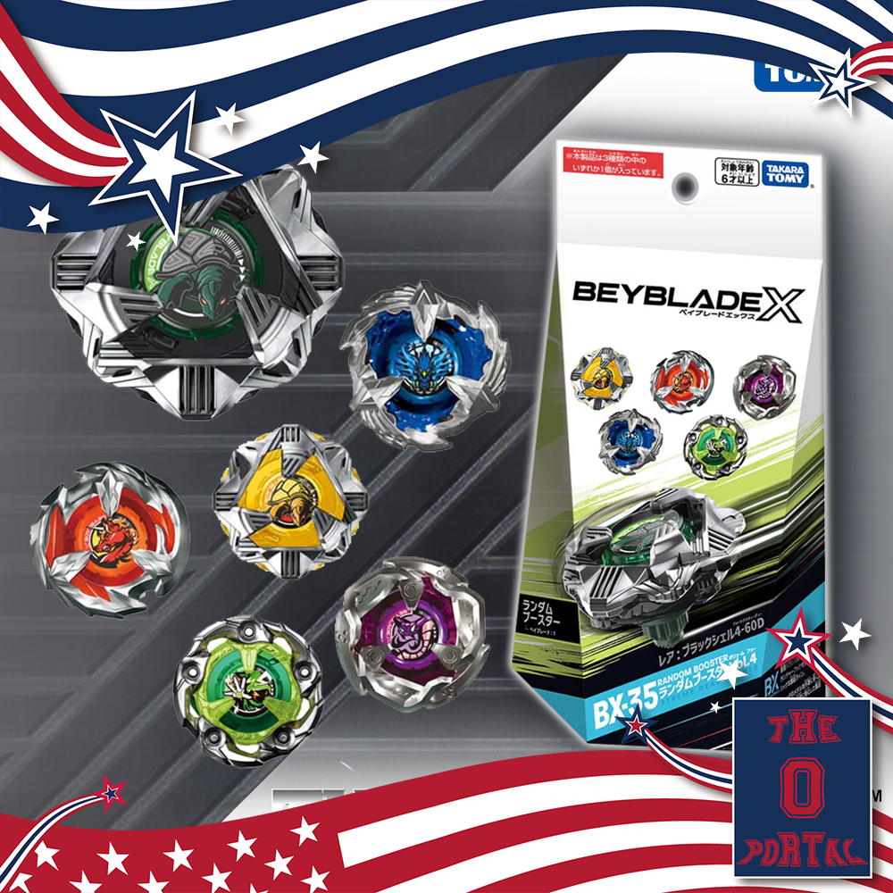 USA!! Takara Tomy Beyblade X BX-35 RB Vol.4 Ft. Black Shell 4-60D