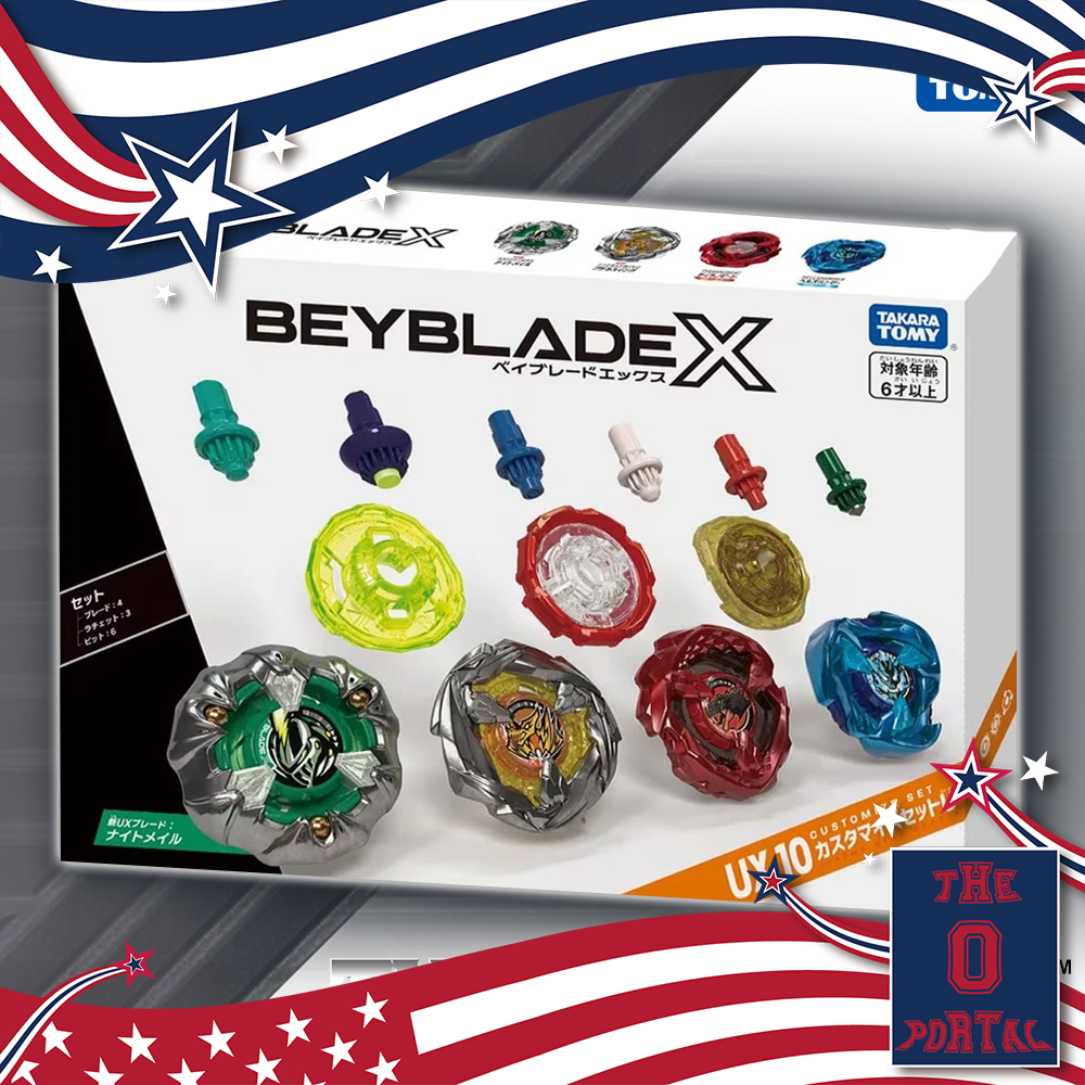 USA!! Takara Tomy Beyblade X UX-10 Knight Mail Customized Set