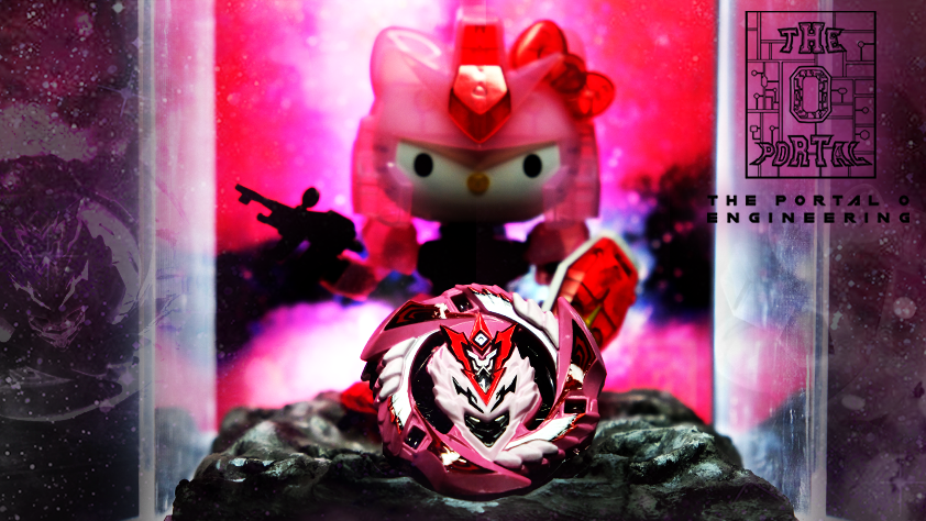 Hello Kitty x Gundam x Valkyrie Pink Galaxy Diorama Display Set