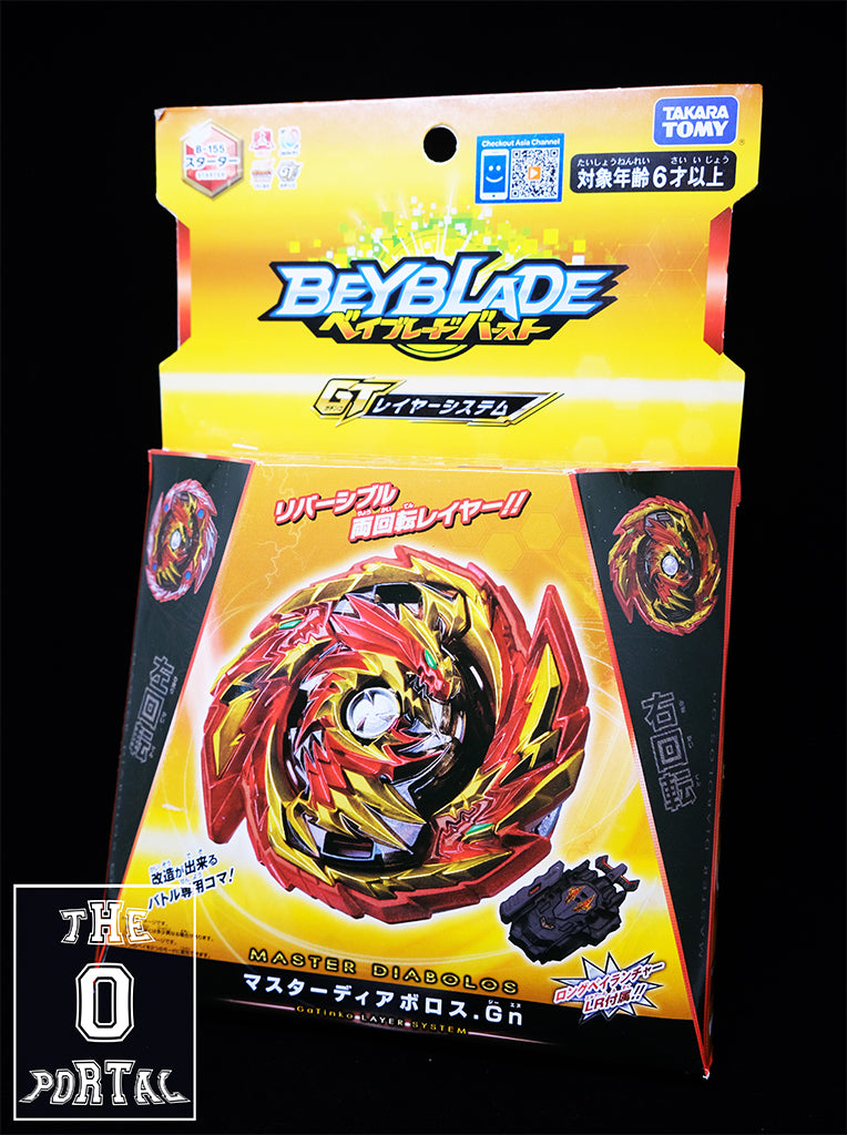 TAKARA TOMY Beyblade BURST GT B-155 Master Diabolos Generate w/ Black LR Launcher