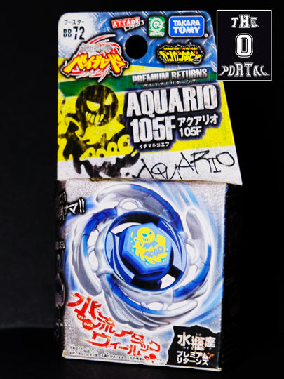 TAKARA TOMY Beyblade BB72 Aquario 105F Booster Metal Fusion